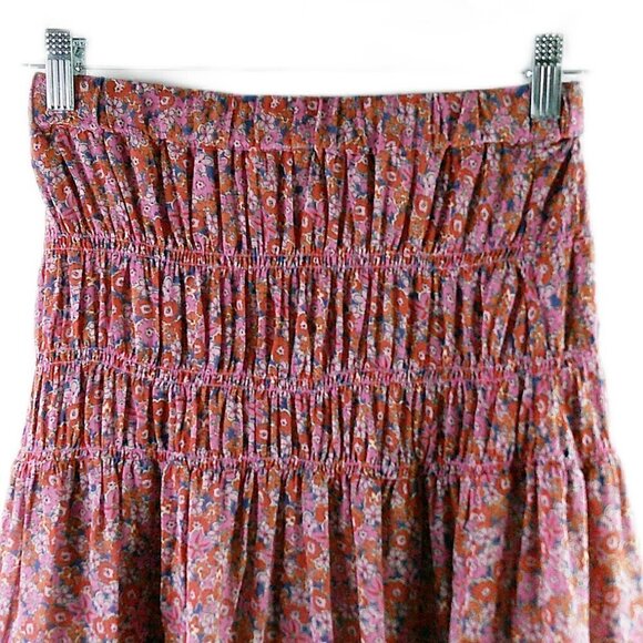 Sanctuary - Pink Floral Lined Mini Skirt - XS - Picture 2 of 6
